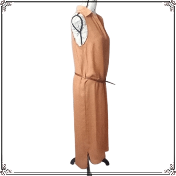 Ali & Kris Tan Sheer Button Down Sleeveless Maxi Dress - Picture 6 of 13